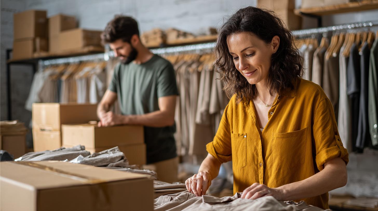 Eigenverantwortliches Arbeiten von zwei Mitarbeitenden in einer Lagerhalle
