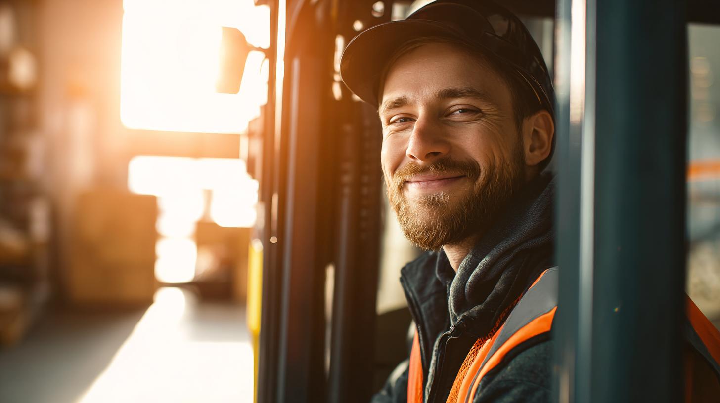 Motivierter Gabelstaplerfahrer bei HRConnect – jung, freundlich, bereit für den nächsten Karriereschritt