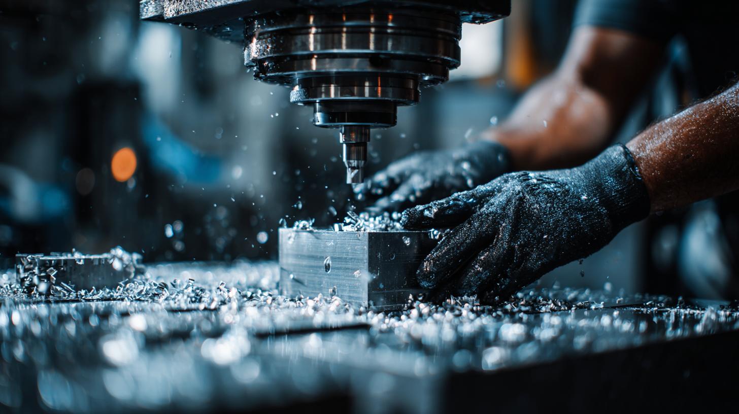 Zerspanungsmechaniker arbeitet an moderner CNC-Maschine in heller Industrieumgebung
