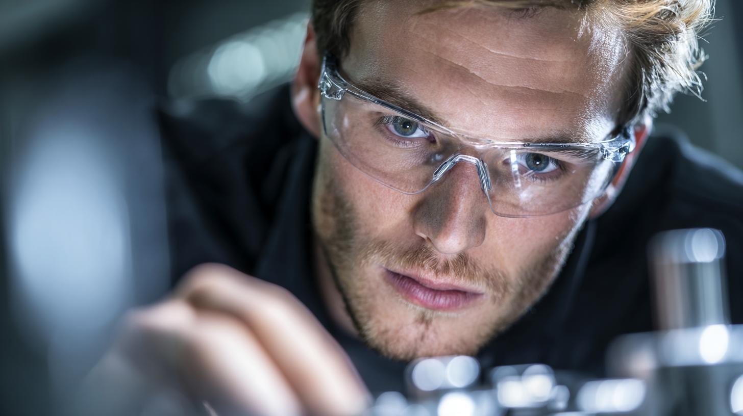 Junger Zerspanungsmechaniker bedient CNC-Maschine in heller, moderner Werkhalle