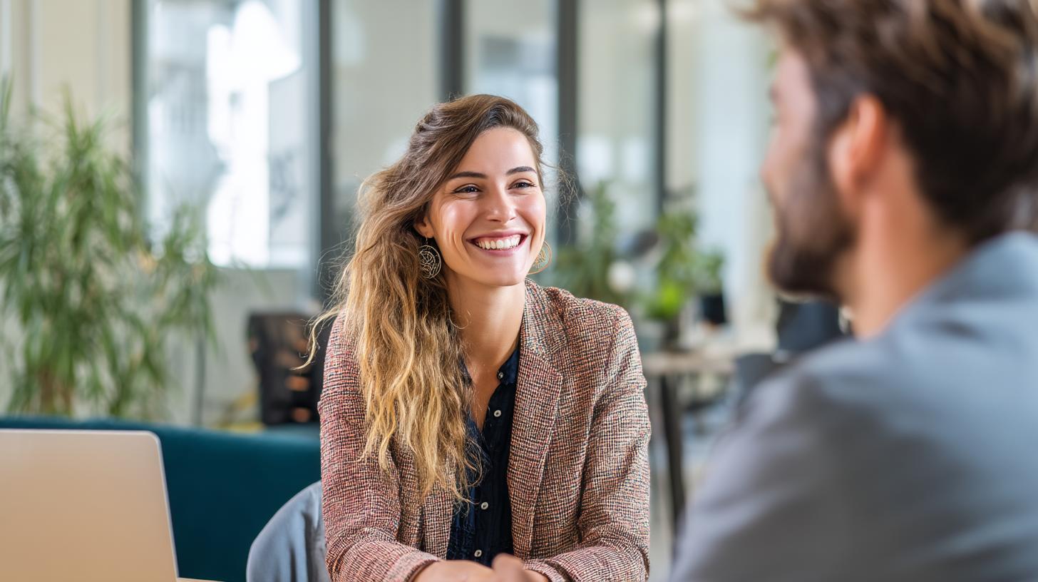 Professionelles Beratungsgespräch über Curriculum Vitae (CV) in modernem Büro
