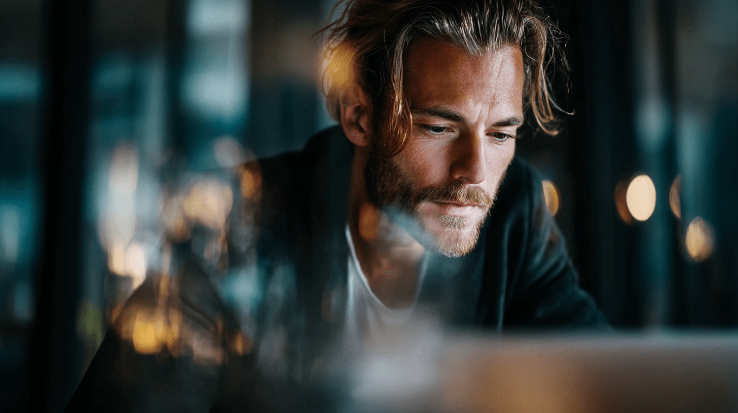 Recruiting in Echtzeit – konzentrierter Recruiter bei der Arbeit am Laptop