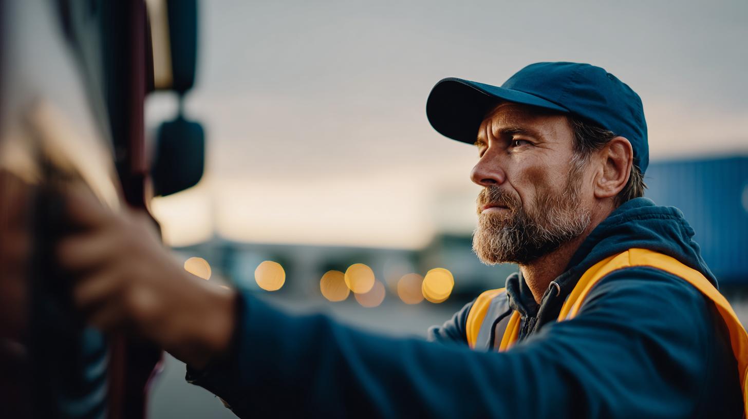 Berufe in der Logistik – Berufskraftfahrer beim Entladen eines Lkw